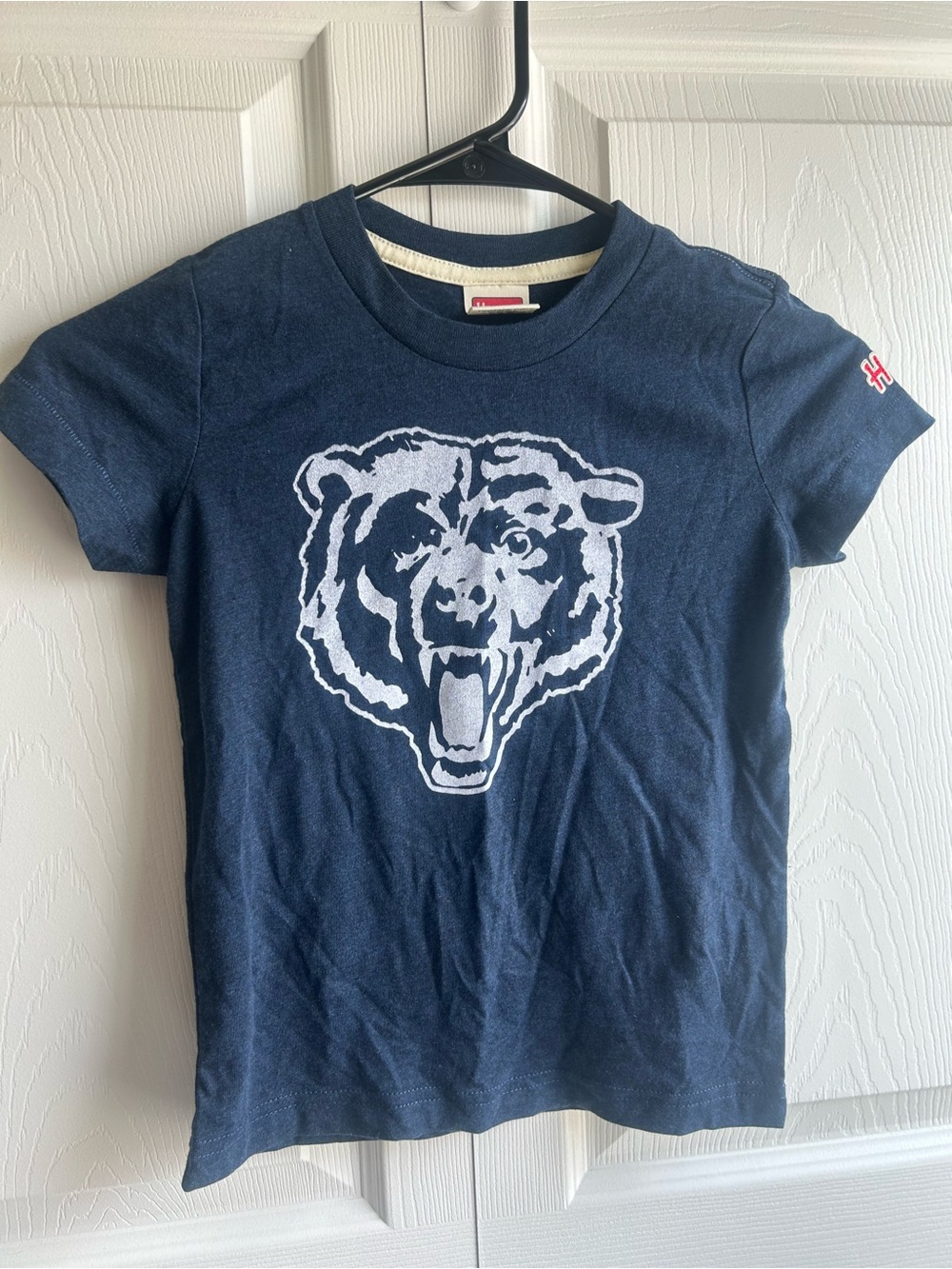 Kids Size 5 Homage Chicago Bears Roaring Bear T-Shirt Navy Blue | Excellent